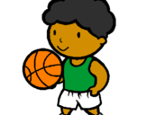 Desenho Jogador de basquete pintado por Cletinho