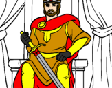 Desenho Cavaleiro rei pintado por andre