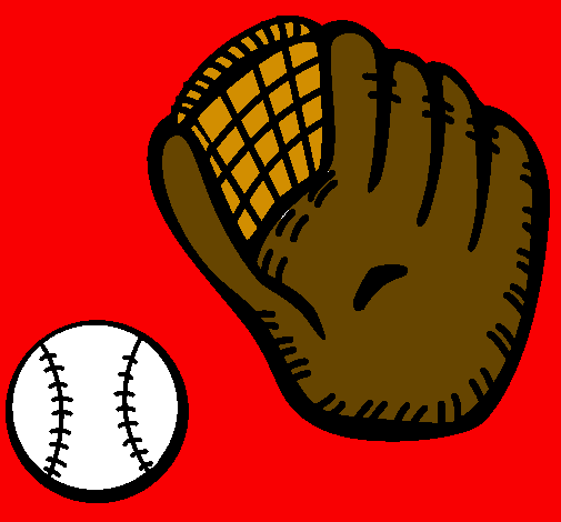 Luva de basebol e bola