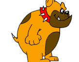Desenho Bulldog inglês pintado por diego