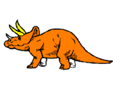 Desenho Triceratops pintado por dino rey