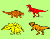 Desenho Dinossauros de terra pintado por rpm