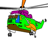 Desenho Helicoptero de resgate pintado por HUGO VICTORIO