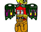 Desenho Totem pintado por lucas