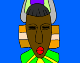Desenho Máscara africana pintado por RAQUELI