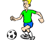 Desenho Jogador de futebol pintado por caio