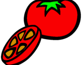 Desenho Tomate pintado por joyce