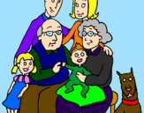 Desenho Família pintado por ana maria