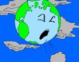 Desenho Terra doente pintado por Isabella