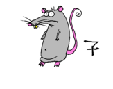 Desenho Rato pintado por LAURA
