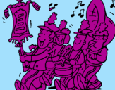 Desenho Banda de música pintado por douglas