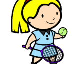 Desenho Rapariga tenista pintado por Lara 
