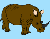 Desenho Rinoceronte pintado por brunao