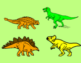 Desenho Dinossauros de terra pintado por lucio