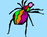 Desenho Aranha viúva negra pintado por elisa