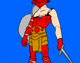 Desenho Gladiador pintado por jjjj