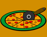 Desenho Pizza pintado por joão  vitor