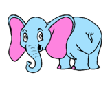 Desenho Elefante pequeno pintado por joão pedro da silva ramos