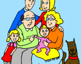 Desenho Família pintado por oriana