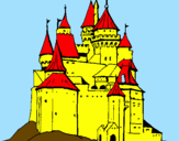 Desenho Castelo medieval pintado por frxffrssrtedrr