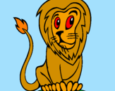 Desenho Leão pintado por matheus 