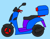 Desenho Ciclomotor pintado por Luiz Felipe