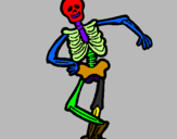 Desenho Esqueleto contente pintado por cio5