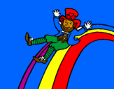Desenho Duende no arco-íris pintado por kaua_95@yahoo.com