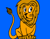 Desenho Leão pintado por hiago