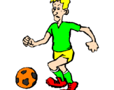 Desenho Jogador de futebol pintado por edmundo