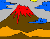 Desenho Monte Fuji pintado por Samara