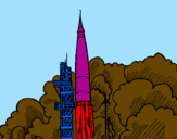 Desenho Lançamento foguete pintado por $$joao$$