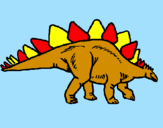 Desenho Stegossaurus pintado por Tiago