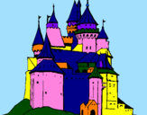 Desenho Castelo medieval pintado por isabele  5