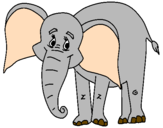 Desenho Elefante feliz pintado por afonso costa