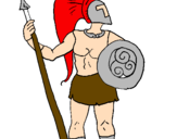 Desenho Guerreiro troiano pintado por pedro