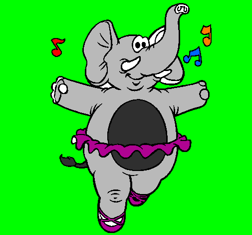 Elefante com tutú