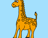 Desenho Girafa pintado por Daniella Duarte.