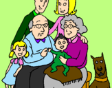 Desenho Família pintado por lorena