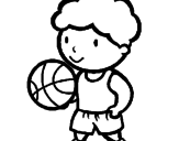 Desenho Jogador de basquete pintado por rita