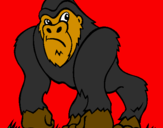 Desenho Gorila pintado por arthur