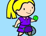 Desenho Rapariga tenista pintado por Barbara Rotatori