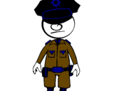 Desenho Agente de polícia pintado por setuarte
