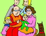 Desenho Família pintado por joão ricardo c f