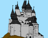 Desenho Castelo medieval pintado por alexi vargas glz