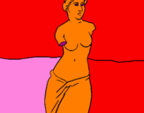 Desenho Vênus de Milo pintado por MORENA