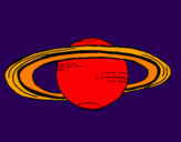 Desenho Saturno pintado por mateus