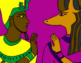 Desenho Ramses e Anubis pintado por ygor cezar