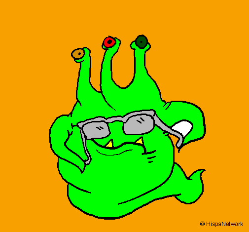 Extraterrestre com óculos