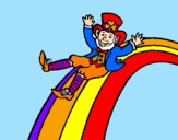 Desenho Duende no arco-íris pintado por joao